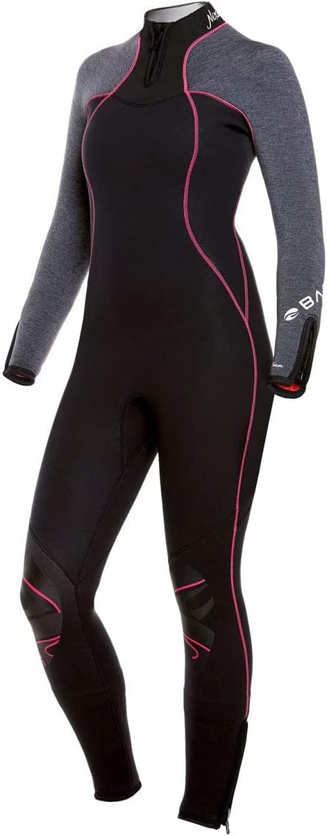 BARE 7MM Women's Nixie Ultra Full Wetsuit | Great for Scuba Diving | Comfortable Full Stretch Neoprene | Long Sleeve | Unique Omnired Material Woven into Fabric for Added Warmth