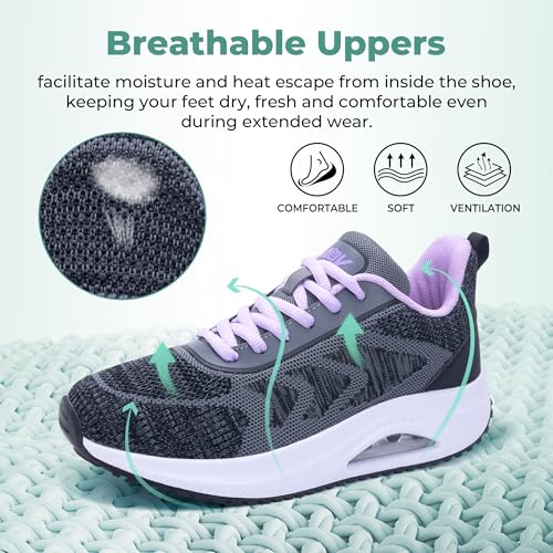 Image of Autper Plantar Fasciitis Shoes Women Walking Arch Support Tennis Casual Athletic Nurse Orthotic Sneakers for Foot Pain Relief