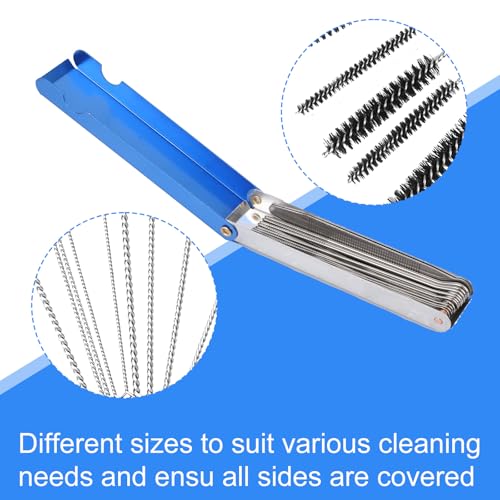 Image of Gosknor Carburetor Jet Cleaning Kit, Torch Tip Dirt Cleaner Set 13 Wires 10 Needles 5 Brushes 1 Pick Tool Kit Suitable for Auto Motorcycles ATV Welder Lawn Equipment Accessories