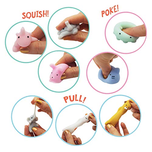 Image of Chocozone Pack of 70 Squishy Toys Squishies Animals Squeeze Toys Stress Balls Cute Birthday Party Favors Squishy Toy for Kids