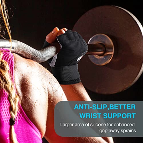 Fitespot Workout Gloves For Men Women,Weight Lifting Gloves With Wrist Wrap Support Full Palm Protection Gym Gloves For Training,Hanging,Rowing,Pull Ups Exercise Gloves For Fitness #TOP5
