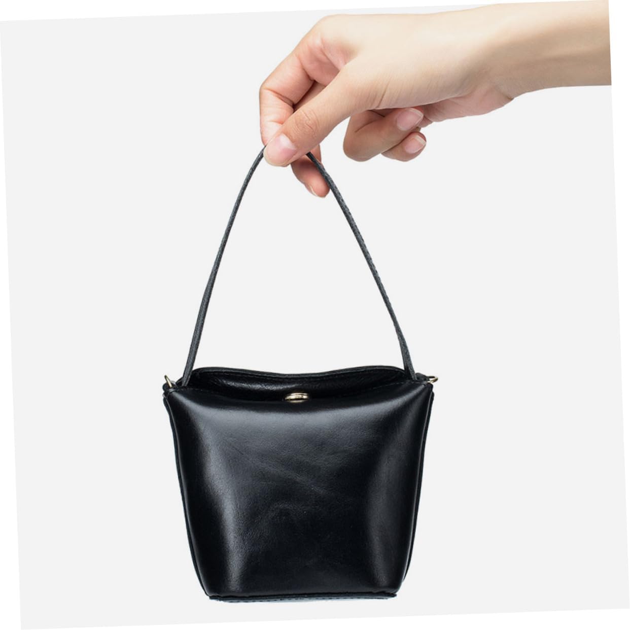 Ipetboom Mini Bucket Tote Shopping Bag Waterproof Multi-functional Storage Case for Women Girls and Earbuds Portable Coin Purse Adjustable Strap for Shopping and Travel