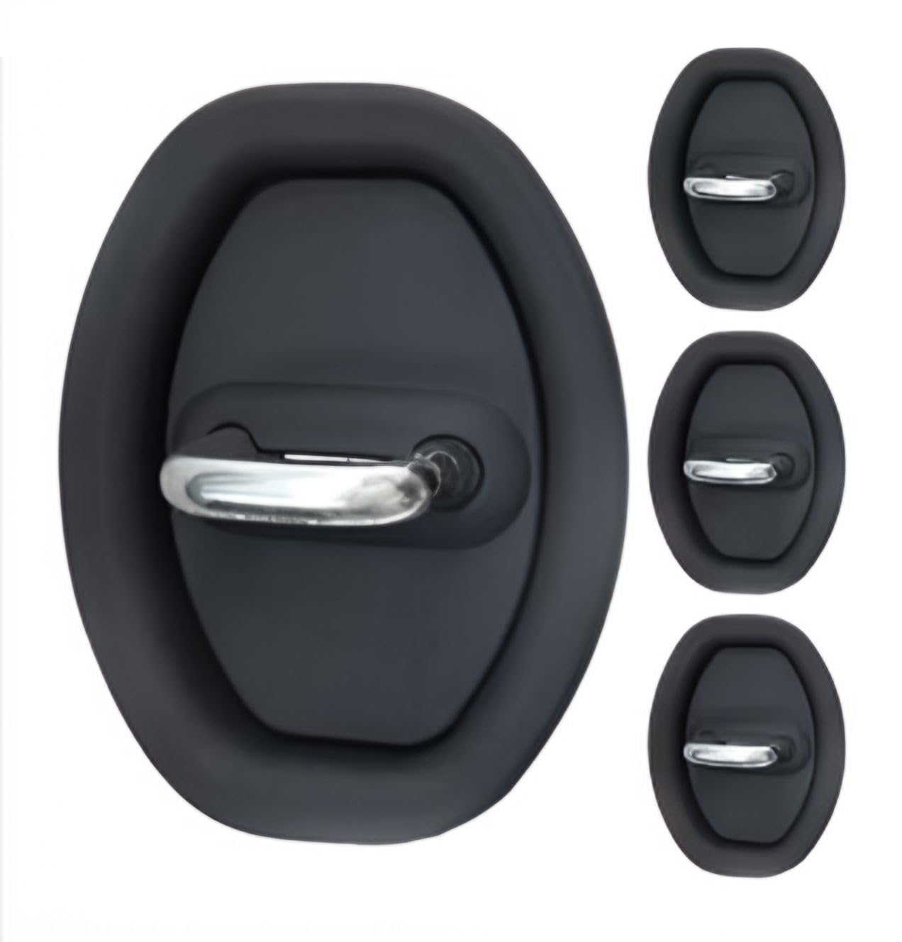 WENINETIES 4Pcs Vehicle Door Lock Covers Exact Fit for Chevrolet Aveo Sedan 2004-2025, Door Striker Catch Protector Rubber Durable Auto Interior Accessories