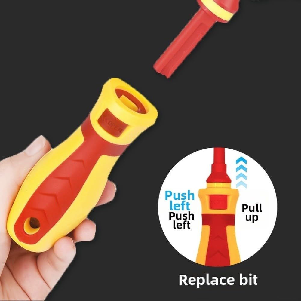 Jeu de tournevis isolés, 13 pièces pour cruciformes et têtes plates, outils résistants à la tension pour travaux électriques, kit d'électricien professionnel