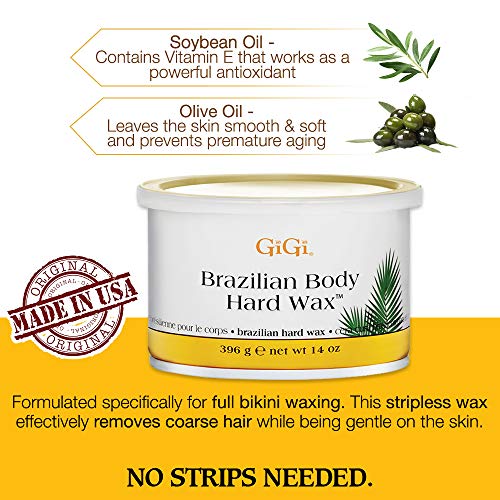 GiGi Brazilian Hard Wax for Sensitive Skin, 14 oz