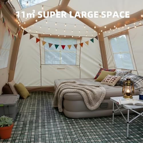 Carpa inflable premium para camping con dosel y tejido Oxford miniatura 6
