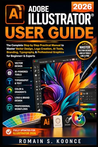  ADOBE ILLUSTRATOR 2026 USER GUIDE: The Complete Step by Step Practical Manual to Master Vector Design Logo Creation AI Tools, Branding, Typography, & Professional Graphics for Beginners & Experts