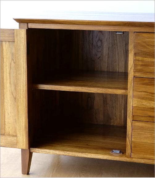 アジアン家具 チーク無垢 サイドボード キャビネット 楽天市場】チーク無垢材 サイドボード 木製 総無垢材 リビングボード