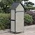 Outdoor Storage Shed with Floor, 68" Tall Wood Garden Tool Shed, Metal Framed Tool Cabinet with Adjustable Shelves, Outside Vertical Tool Shed