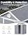 NOVIRE 6x4.5 Large Outdoor Storage Shed with Floor, Spacious Tool Shed for Lawn Mower, Bike, and Patio Furniture, Includes Lockable Door and Ventilation, Polypropylene Resin, Arctic Light Gray