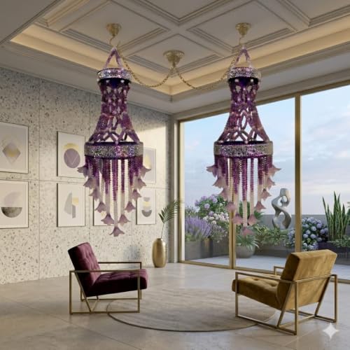 Image of Lesh Jummar Decorative Jhoomar | Premium Ceiling Decor for Home, Living Room, Bedroom & Balcony | Elegant Hanging Ornament | Home Decoration Accessory | Pack of 2 Pcs
