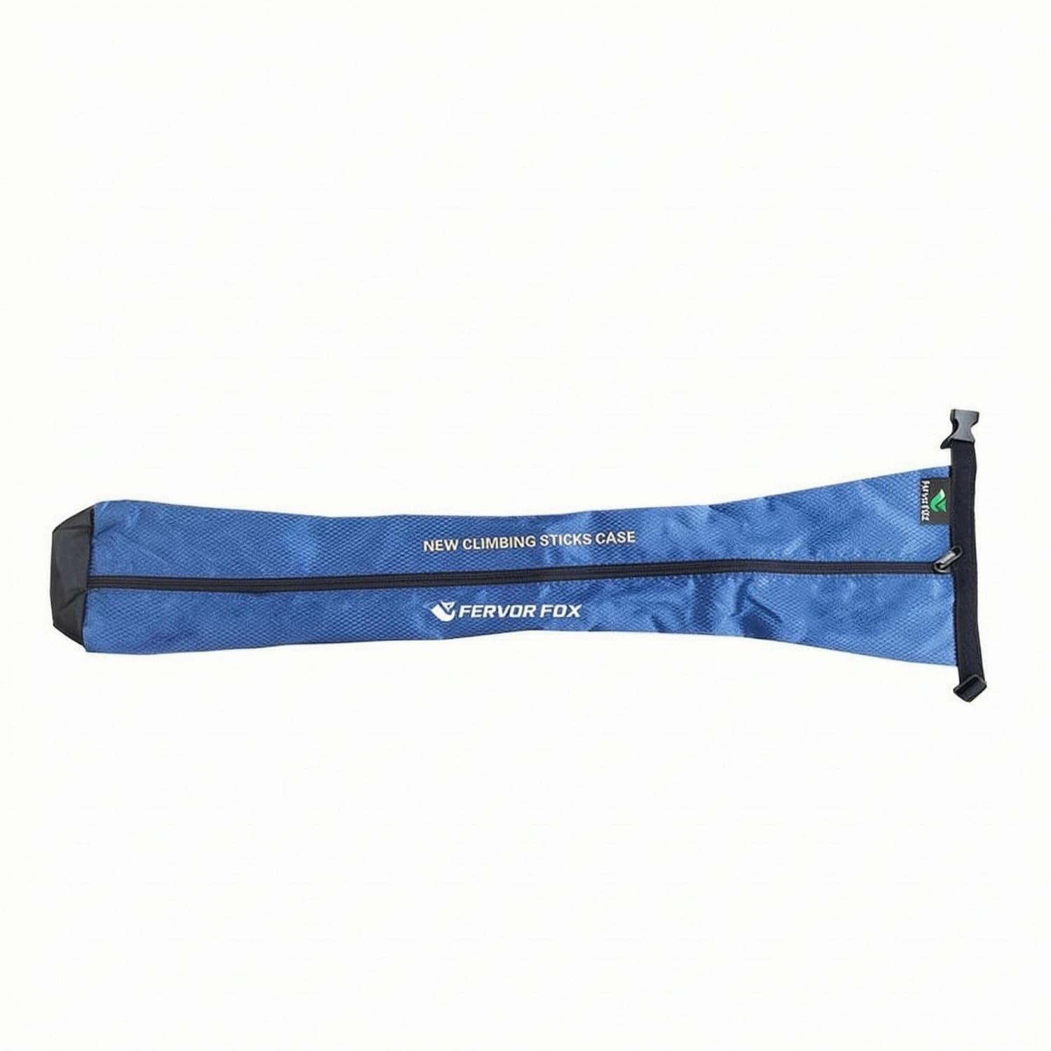 Lightweight Hiking Pole Storage Bag Textured Material Trekking Pole Bag Drawstring Top Climbing Stick Sleeve Zippered, Navy Blue-image-12
