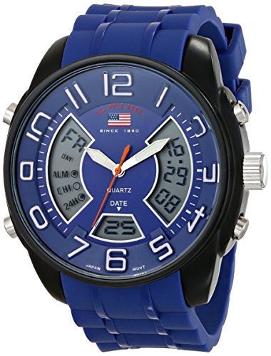 U.S. Polo Assn. Sport Men's US9486 Analog-Digital Display Analog Quartz Blue Watch