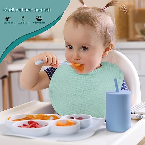Ultra Soft stylish and Absorbent Muslin baby bibs Unisex 6 pack of Organic Cotton baby bibs for Bandana drooling and teething3
