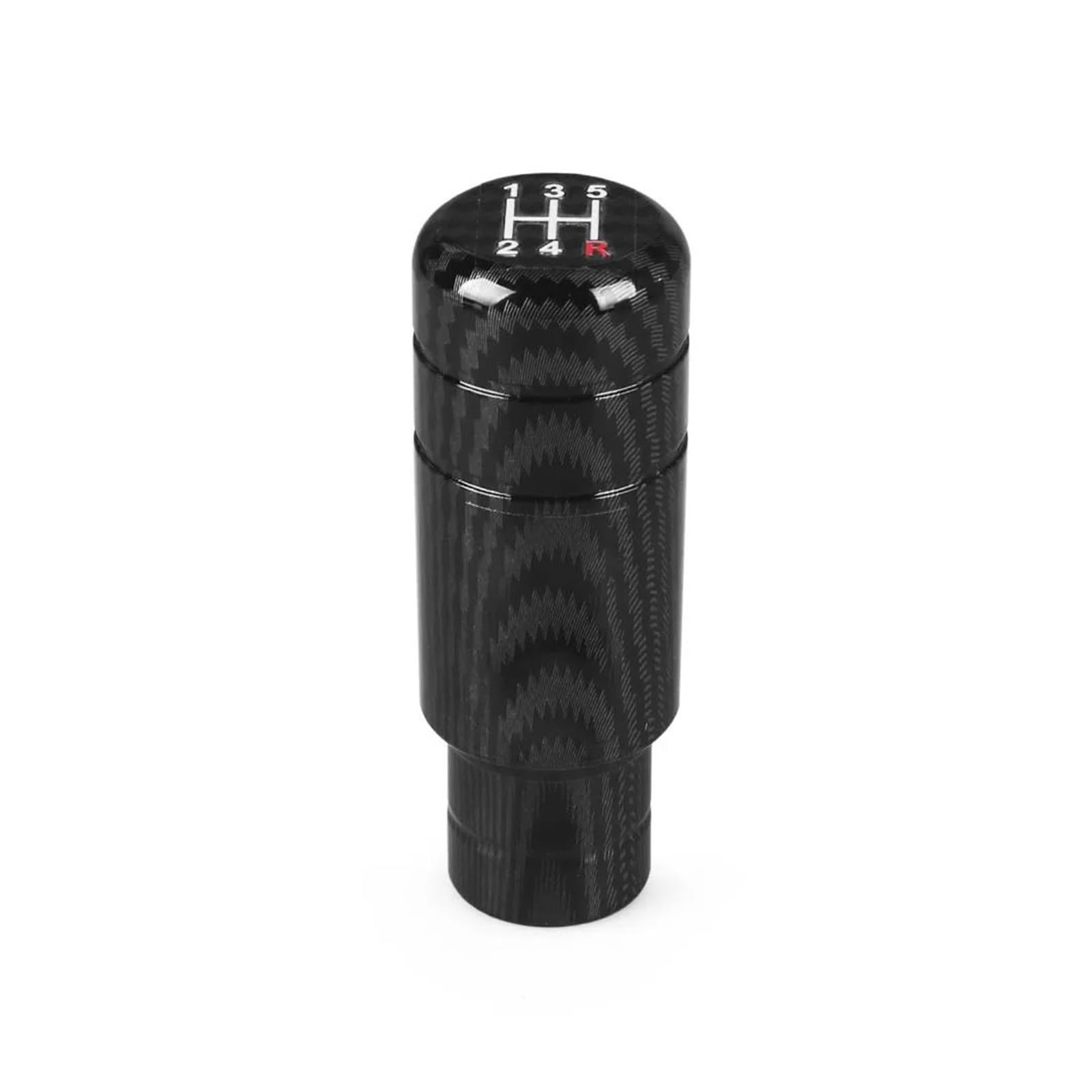 WLNWERDPKK Gear Shift Knob 1PCS 90mm 5 Speed Manual Transmission Aluminum Carbon Filter Black Shifter Lever Knob Stick Knob