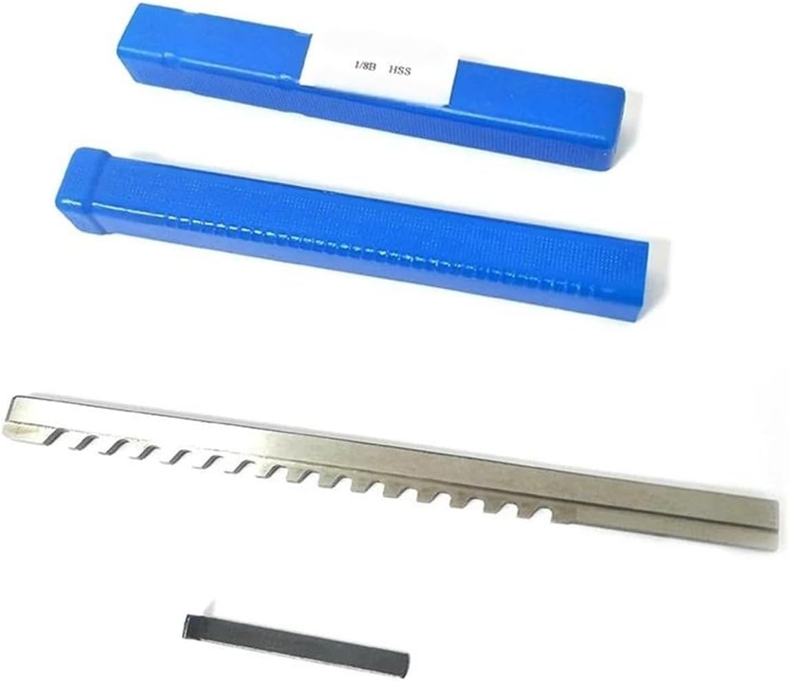 Keyway Cutting Tool 3/4E 3/32A 3/16C 3/8D Push Type Keyway Broach for CNC Broaching machine Metalworking High speed steel HSS Cutting Tool for CNC Cutting Machine Too(1-8B)