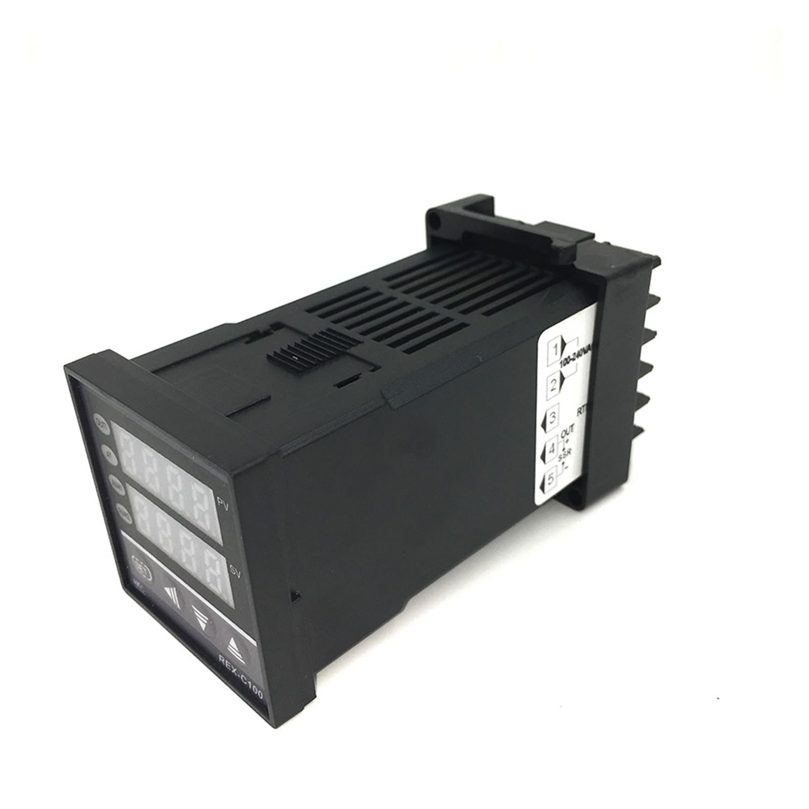 Termostato Intelligente, REX-C100 Termostato regolatore di Temperatura PID Digitale, Uscita SSR Max.40A Relè SSR Sonda termocoppia K(C100 Set)