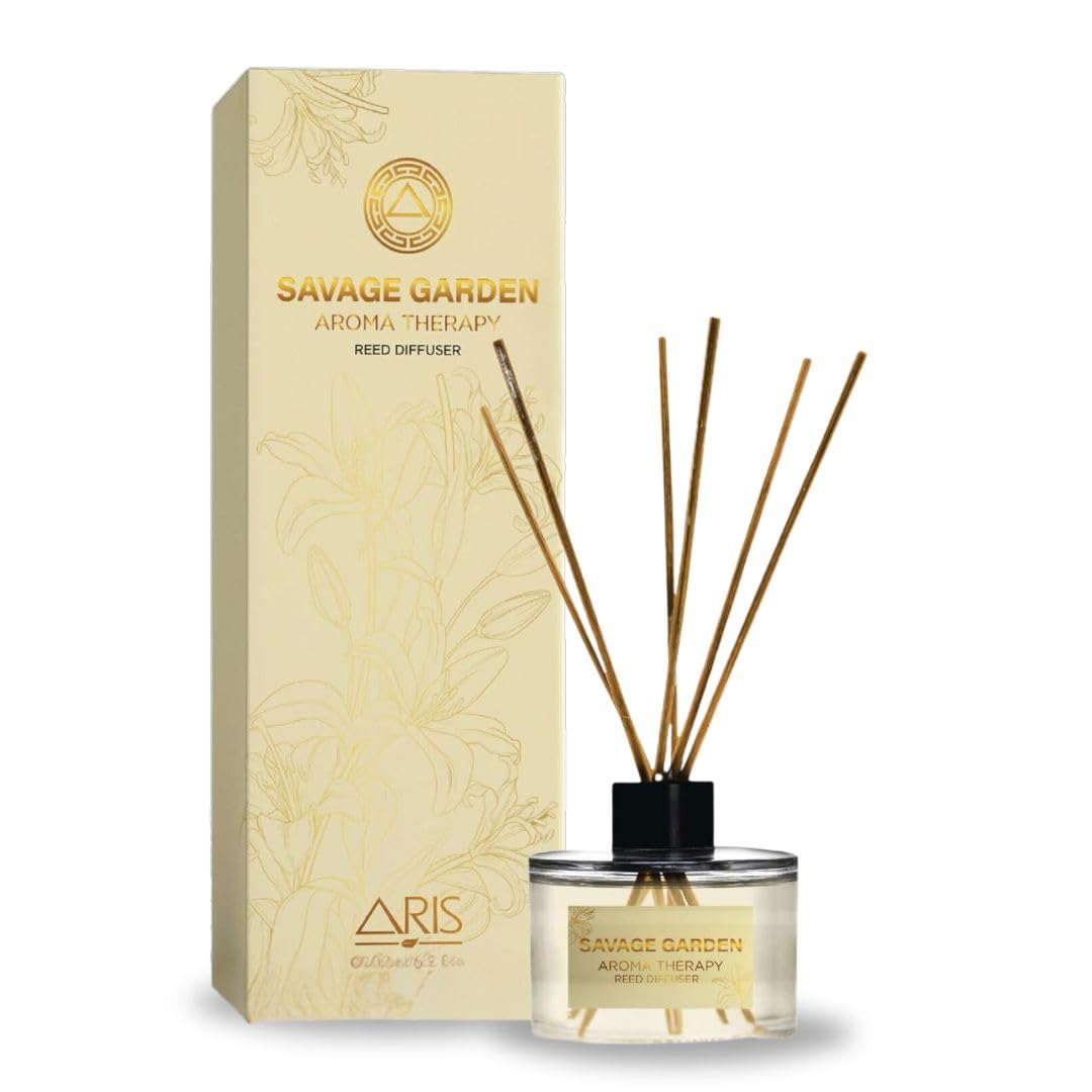 ARIS Savage Garden Aroma Therapy Reed Diffuser - 200ml/6.8oz - Continuous Fragrance for Home & Office - Health-Conscious Environment Enhancer with Multi-Layered Scent