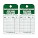 NMC RPT37 Accident Prevention Tag, "EMERGENCY SHOWER AND EYE WASH TEST RECORD", 3" Width x 6" Height, Unrippable Vinyl, Green on White (Pack of 25)