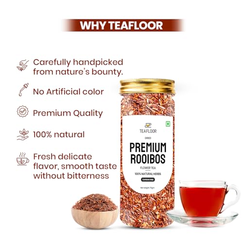 Image of TEAFLOOR Dried Premium Rooibos Tea| Flower Tea | Pure Natural Herbs | Caffeine Free|Net weight : 70g