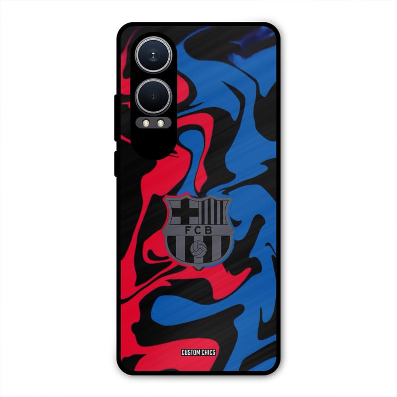 Image of PrintShield FC Barcelona Comic Back Cover for Oneplus Nord CE4 Lite, Shockproof Printed Phone Case with Soft TPU Sides & Anti-Slip Grip