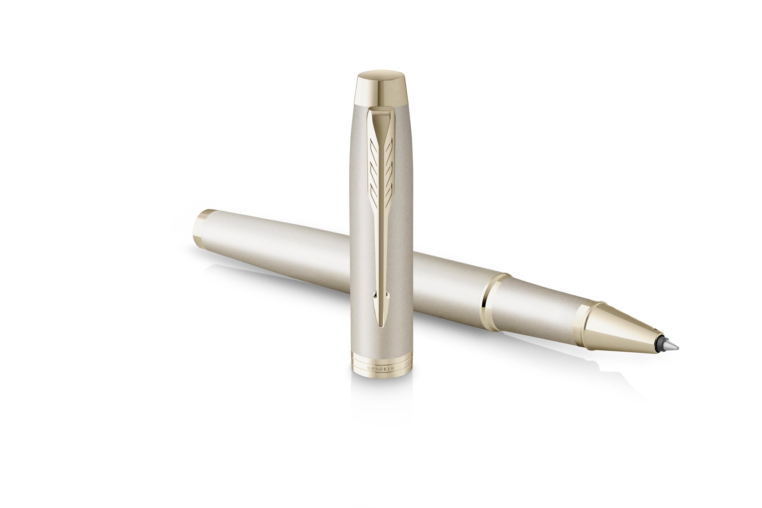 PARKER IM Professionals - Penna roller monocromatica con incisione, penna premium, confezione regalo, ricarica nera, regalo personalizzato, nome, compleanno, champagne