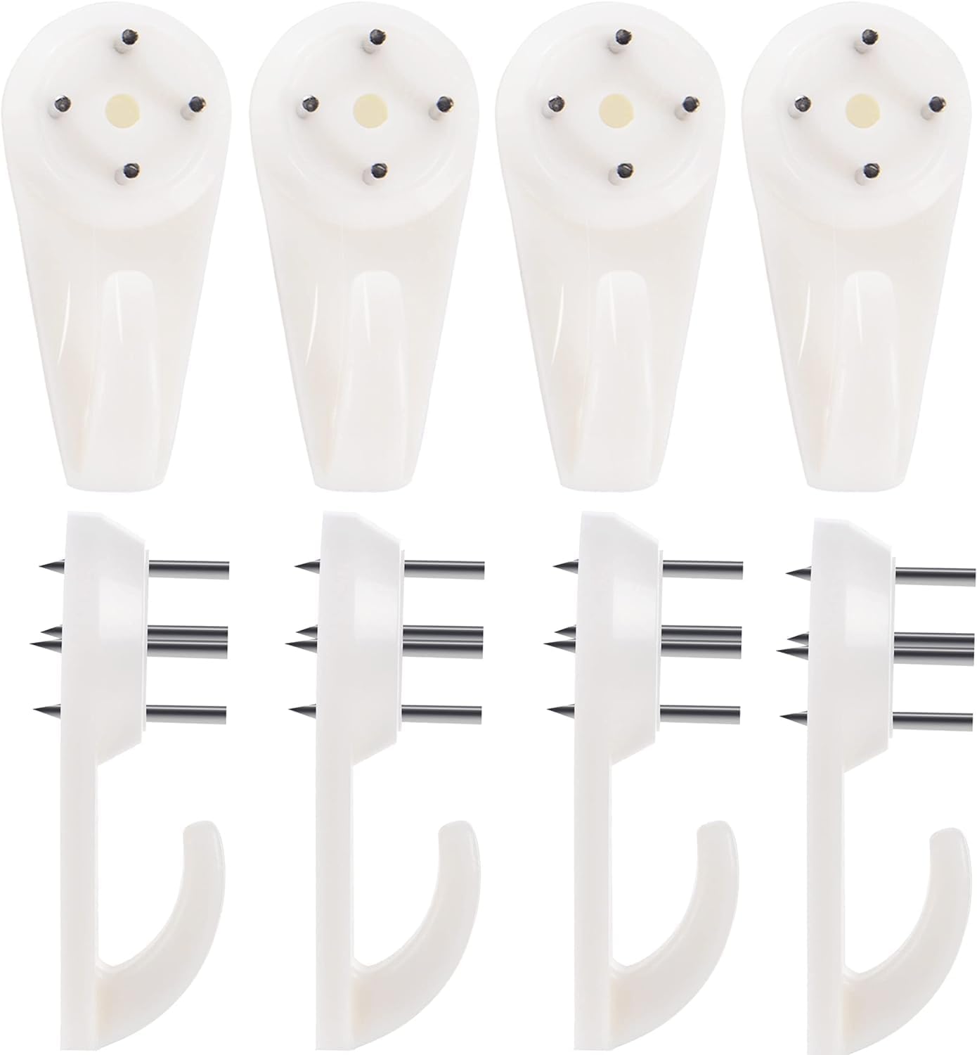 [40 Pack] Concrete Wall Hooks - PinCute Wall Picture Hangers with Invisible Nails, No Drilling Picture Hanging Hooks for Stucco, Cement Wall and More