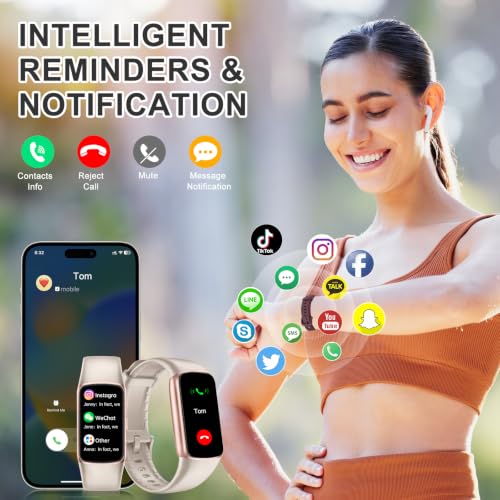 Image of Fitness Tracker with 24 /7 Heart Rate Blood Oxygen Sleep Monitor, 123 Sports Modes Step Counter, 1.47'' HD Screen Activity Trackers, Calorie Smart Watches Pedometer for Women Men