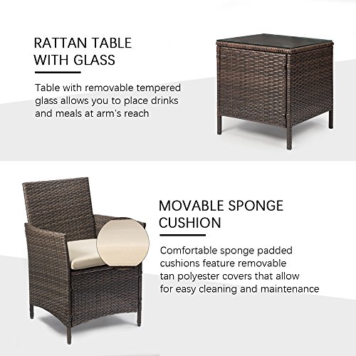 Devoko Patio Porch Furniture Sets 3 Piec Buy Online In Qatar At Desertcart