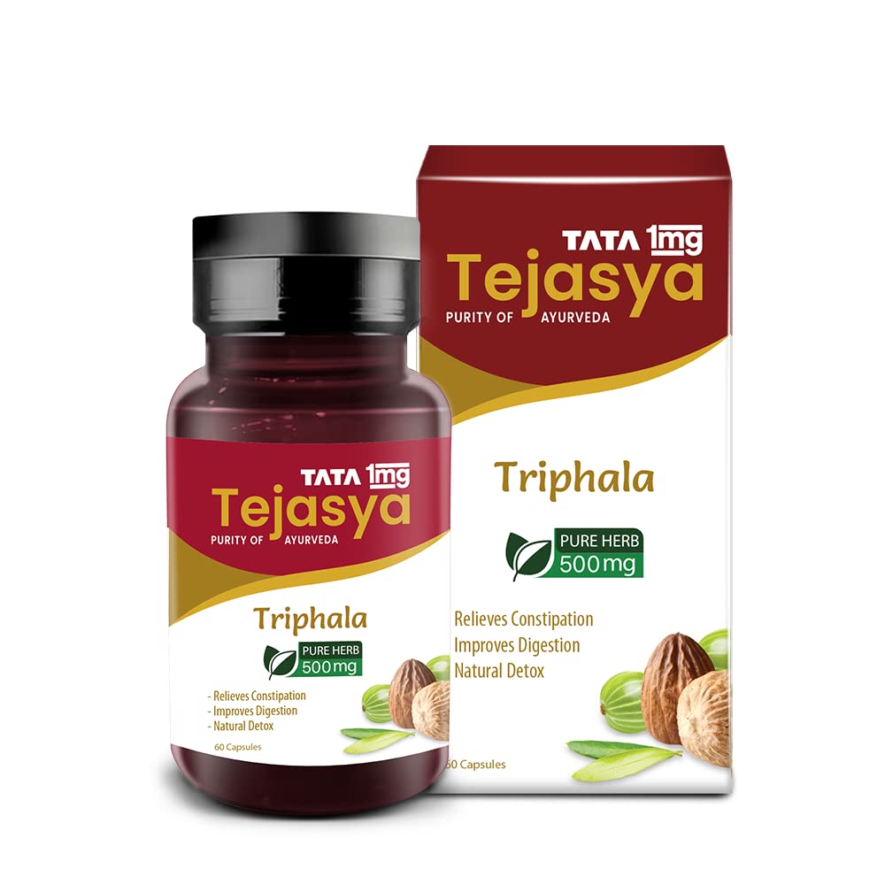 Tata 1mg Tejasya Triphala Capsule Helps In Digestion, Relieve Constipation & Detoxification (Pack of 1, 500mg) (B0BN3VVRGD) Amazon Price History, Amazon Price Tracker