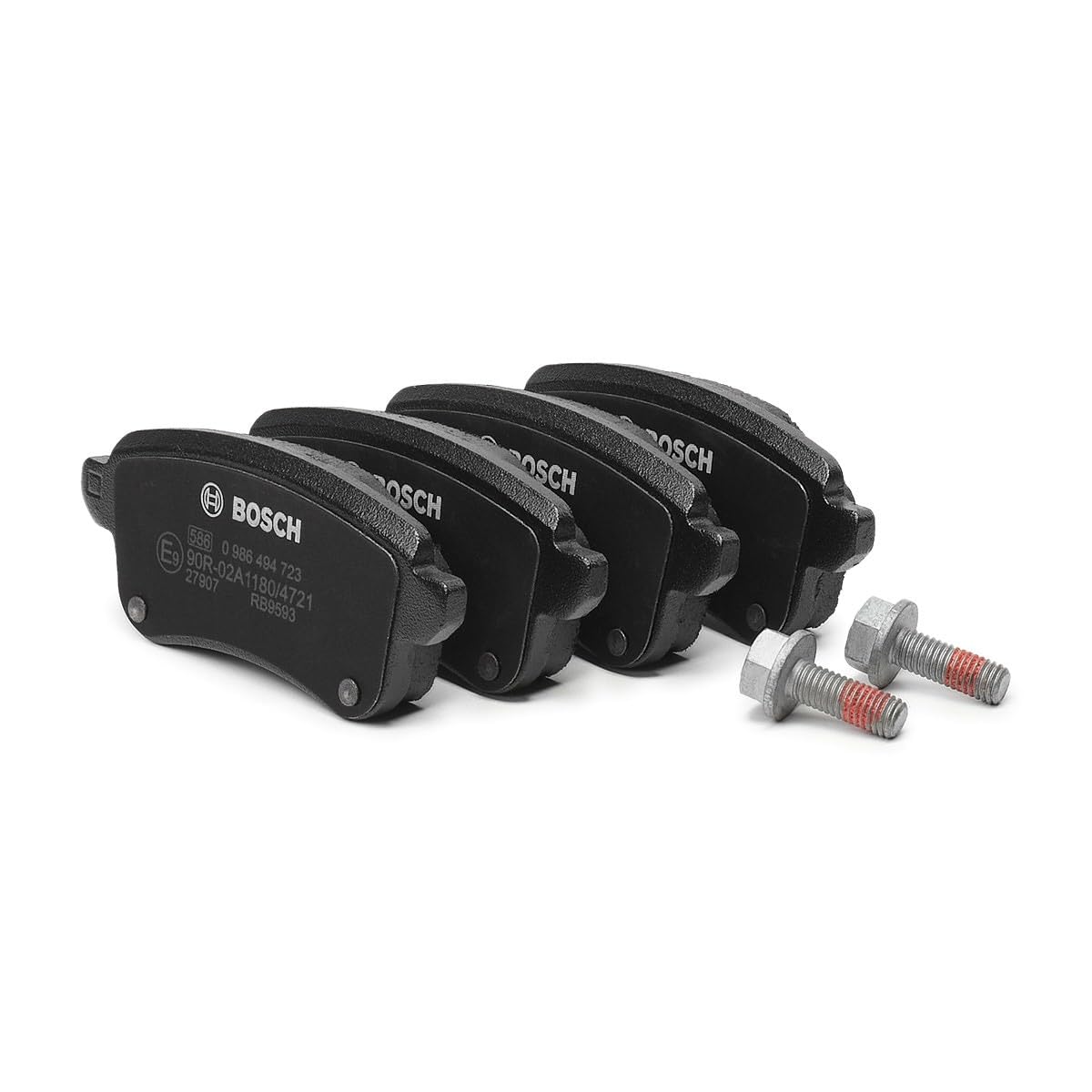 Bosch BP1738 - Plaquettes de Frein Arrière pour Voiture - Qualité Bosch - Réduction du Bruit et de la Poussière - Certifié ECE-R90 - Sans Cuivre - Jeu de 4 Plaquettes - Avec Accessoires | Compatible avec: RENAULT ESPACE V, GRAND SCÉNIC IV, MEGANE IV Grand