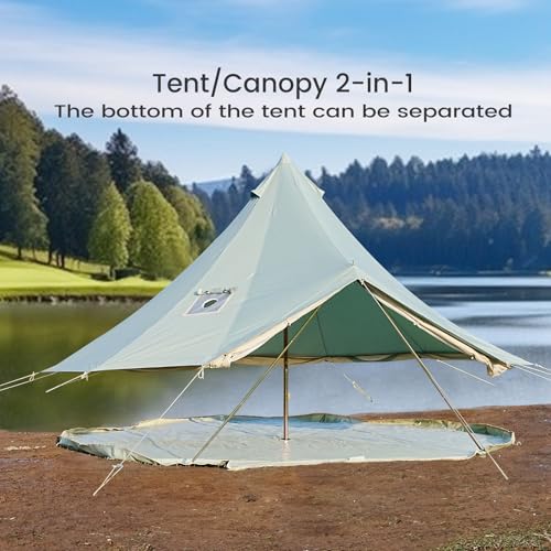 Carpa Canvas Bell para camping familiar 4 personas impermeable miniatura 5