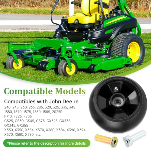 image for UP2WIN 4 Pack Deck Wheels Kit AM125172 Compatible with John Dee re 48