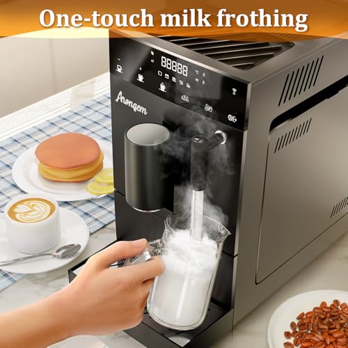 Coffee Maker for Cappuccino Brew: Single Serve Espresso Machine Automatic with Built-In Grinder - Classic Milk Frother for Kitchen Office Cafetera - Image 4