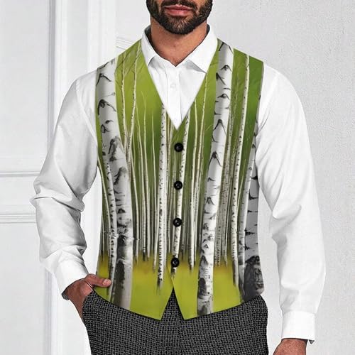 Sunshine in Late SummerMen's Suit Vest Slim Fit Formal Dress Waistcoat V Neck Casual Business Vests for Suit Or Tuxedo2