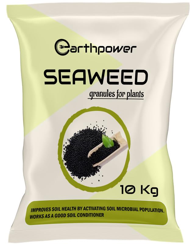 EarthPower Seaweed Fertilizer for Plant, Seaweed Granules for Plants Seaweed Extract Granules - Organic Fertilizer & Growth Promoter for Plants 10 kg