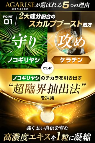 AGARISE アガライズ ノコギリヤシ ケラチン配合サプリ 30日分