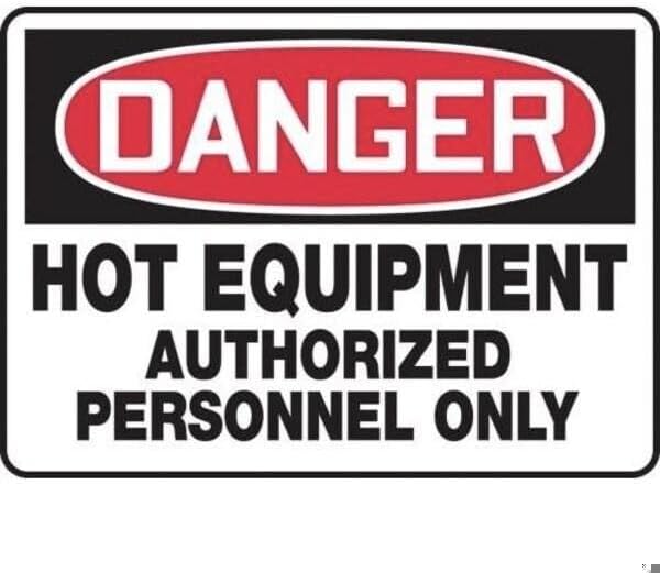 OSHA DANGER Safety Sign HOT, Mfr: MWLD002VS-A