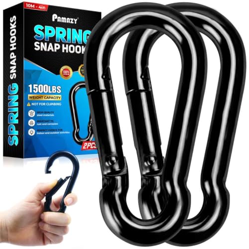 1500LBS 4in Spring Snap Hooks Carabiner Clips, Heavy-Duty Carabiners,2Pcs
