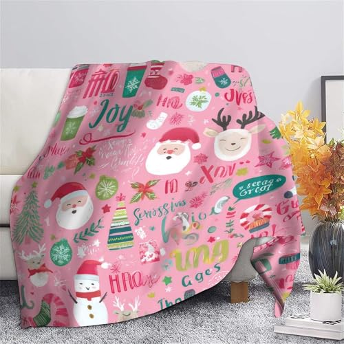 Plaid Noël microfibre toutes saisons grand format couverture lavable - 5