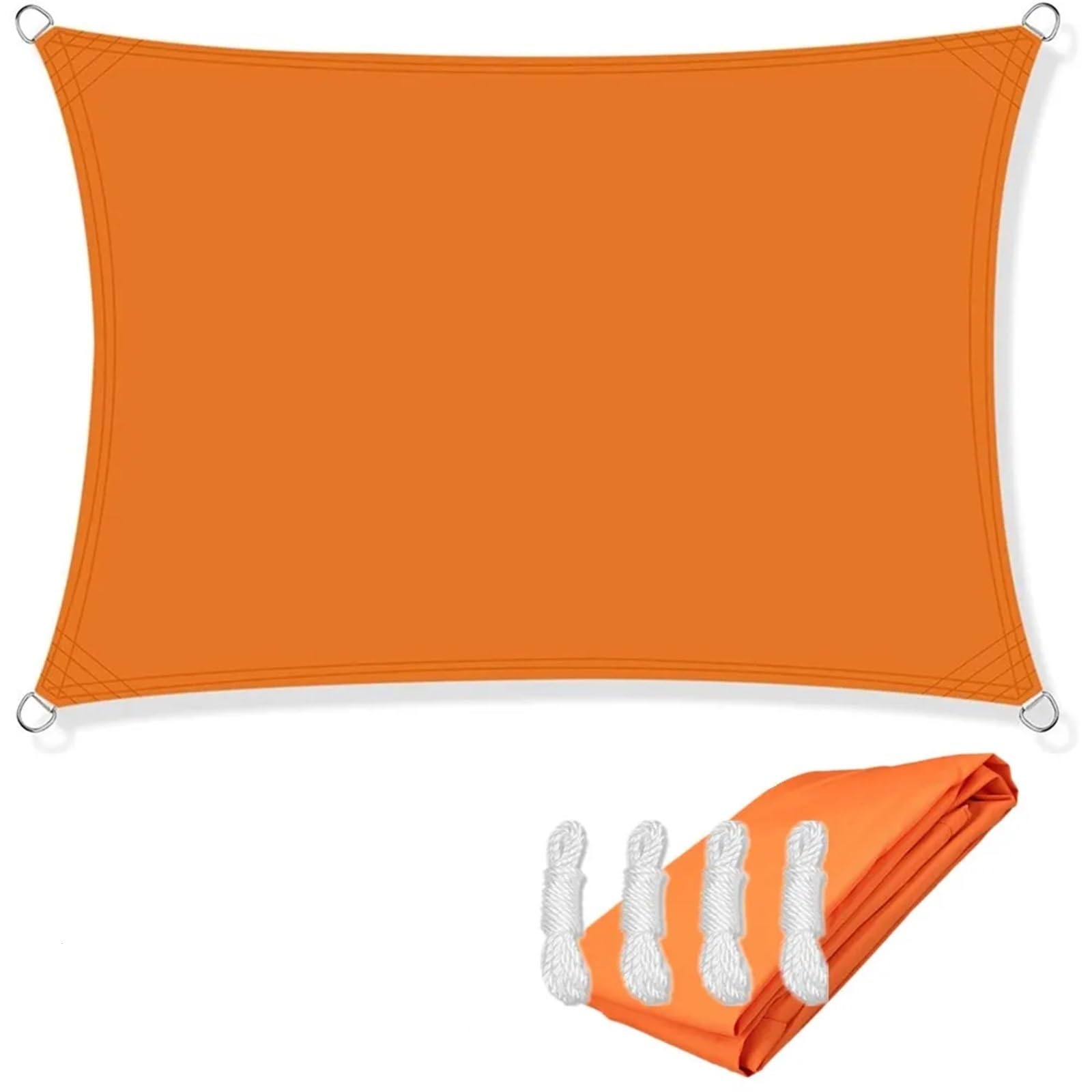 Waterproof Tarp, Multicolor Multiple Sizes Rectangular Sun Sail Shelter Canopy Patio(Orange,3x5m)