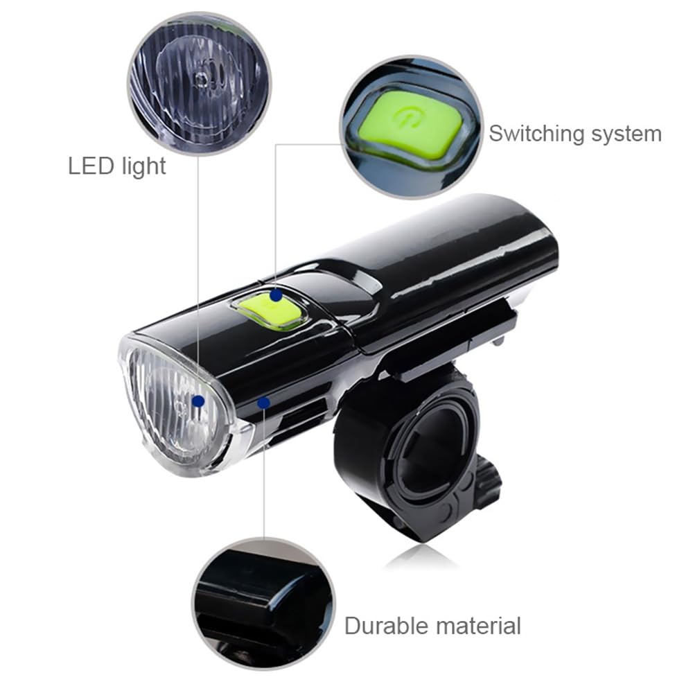 Faro Anteriore a LED da 3W per Bicicletta, Impermeabile, Potente Faro da Ciclismo, Torcia a LED, Batteria AAA, Lampada per MTB.