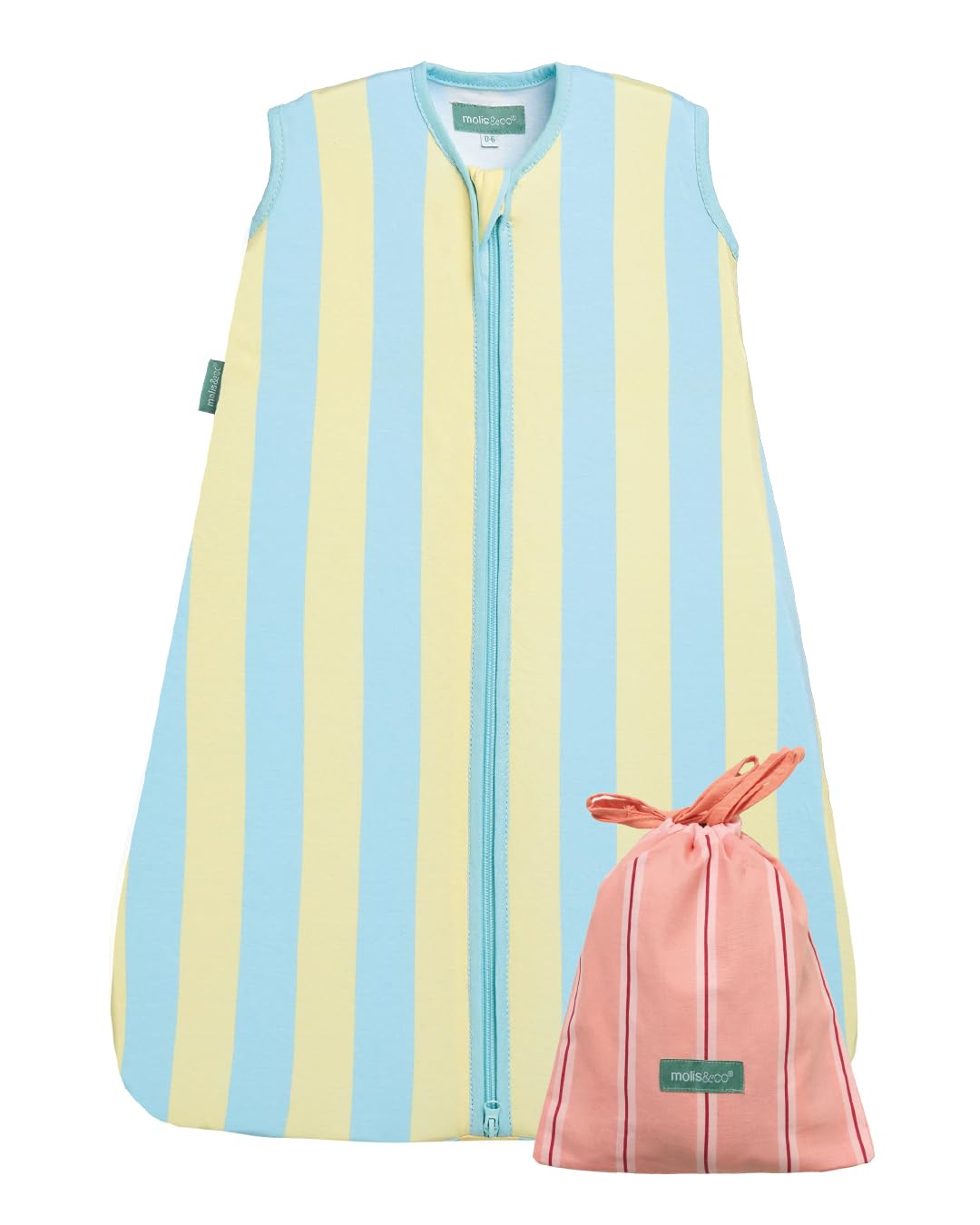 molis&co - Saco de Dormir para bebé 0.5 TOG - 95 cm (18-36 Meses) - Saco Dormir Bebe Verano sin Mangas - Saco de Dormir para Niños Niñas (Unisex) - 100% Algodón (Certificado Oeko-Tex) - Summer Bloom — view 9