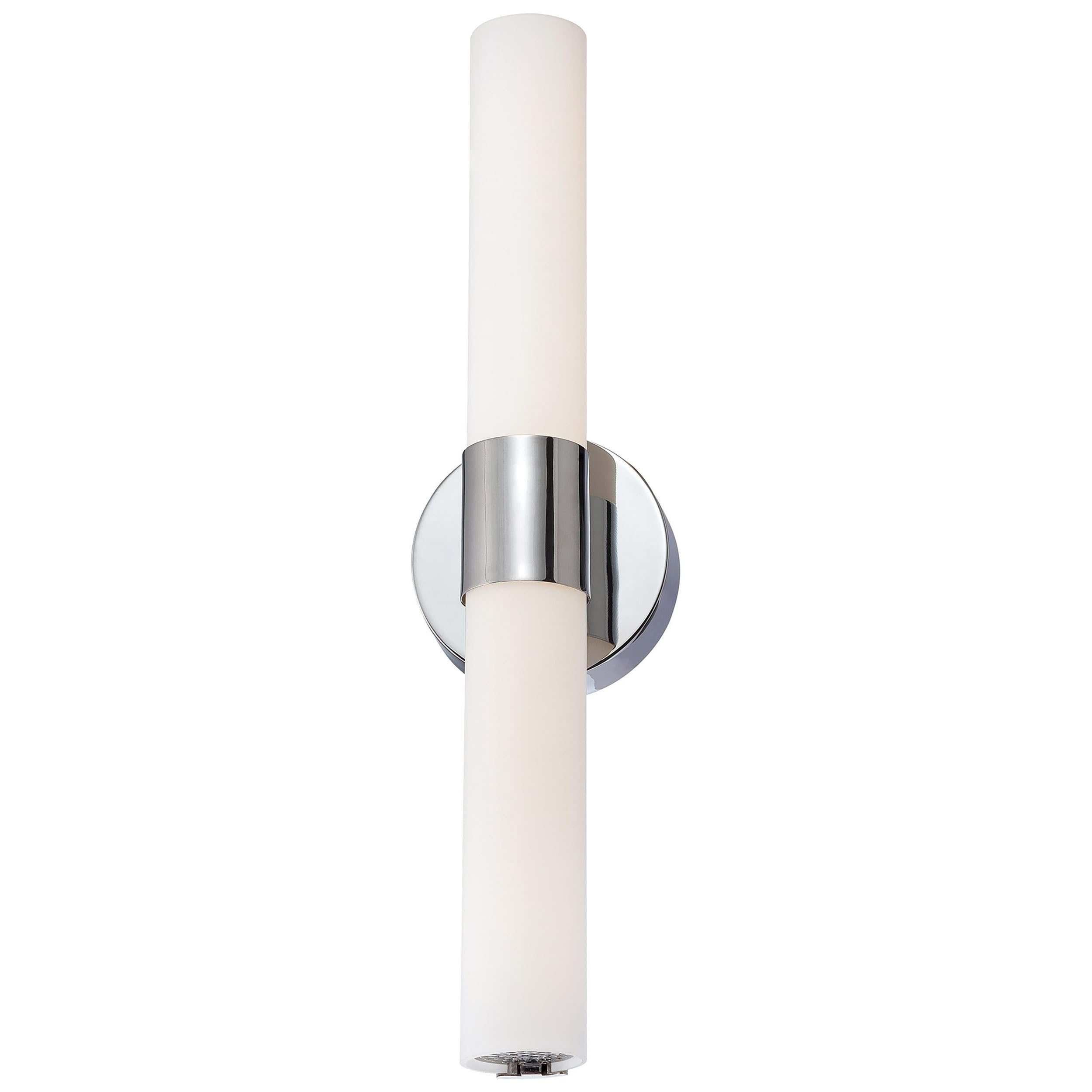 GEORGE KOVACS P5042-077-L Saber II LED Vanity Bath Light, 1-Light, 20 Total Watts, 5.25-in H x 21-in W, Chrome