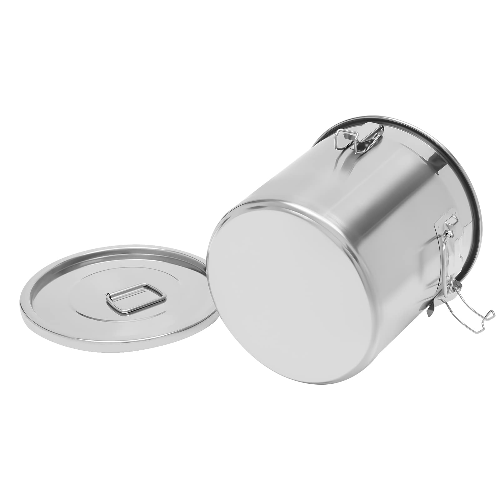 Luftdichter Kanister 21L Edelstahl Getreidebehälter Küche Getreidebehälter,Edelstahl Eimer Mehlbehälter,Zur Lagerung Keksen, Kaffeebohnen, Zucker, Mehl, Tee