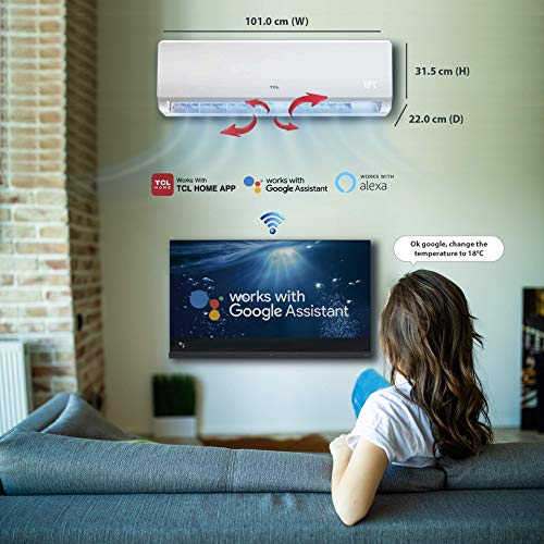 Image of TCL 1.5 Ton 5 Star Smart Wi-Fi AI Ultra-Inverter Split AC (Copper, Vitamin C & Silver Ion Filter, 2021 Model, TAC-18CSD /EV5S, White)
