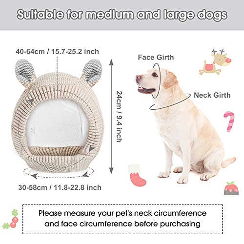 3 Pieces Cute Quiet Ears for Dogs Cute Dog Ear Muffs Warm Dog Knitted Hat Noise Protection Dog Grooming Earmuffs Pet… - Image 3