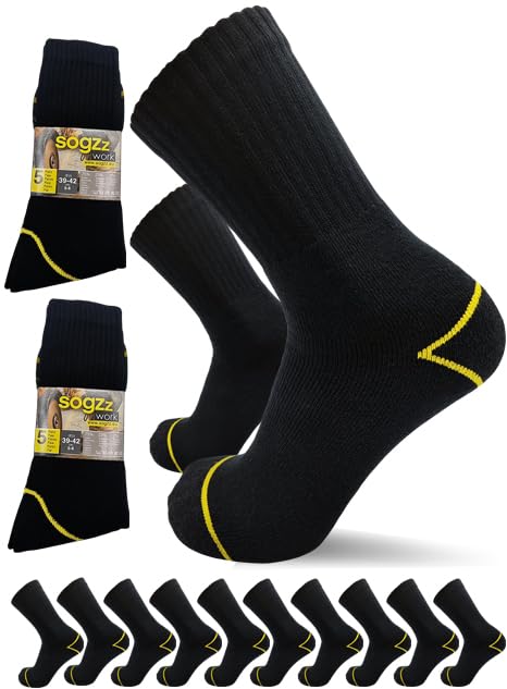 sogzz Arbeitssocken Herren | 10-20 Paar | Arbeit Socken, Arbeitersocken z.B. für Arbeitsschuhe, Work Socks, Modell: Work Basic