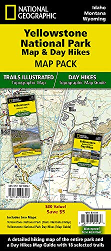 Yellowstone National Park Map & Day Hikes Map Pack Bundle Cover