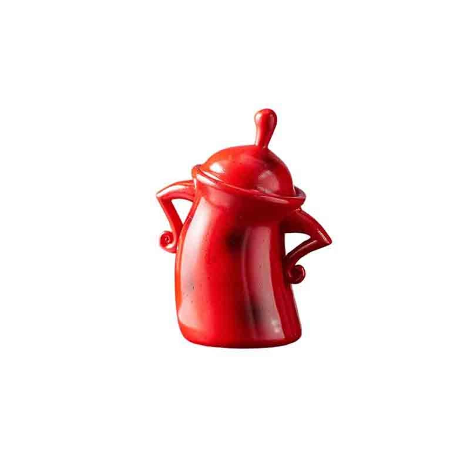 Zhaoj24-05 Cigar Ashtrays High Temperature Fired Ceramic Ashtray Home Coffee Shop Office Covered Decoration Ornament(Red)